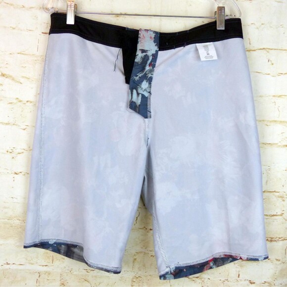 O’Neill Board Shorts Men 32X10 Deep Blue Floral HyperFreak Taco Swim Trunk Surf - Picture 15 of 15